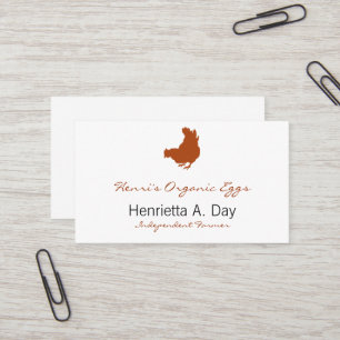 Hen [chicken, farmer, organic eggs] business card