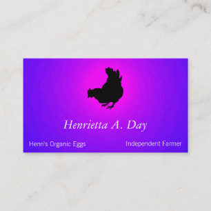 Hen [chicken, farmer, organic eggs] Violens Business Card