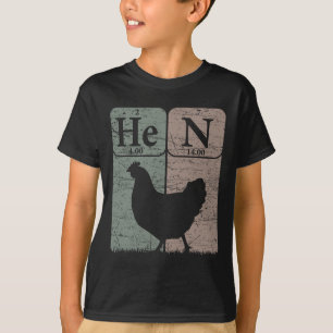 Hen Chicken Periodic Table Elements Chicken Farmer T-Shirt