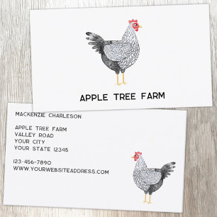 Hen Chicken Poultry Egg Farm Business Card