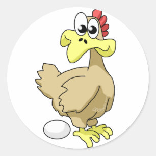 Hen Classic Round Sticker