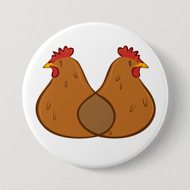Hen Diagram - Badge (Front)