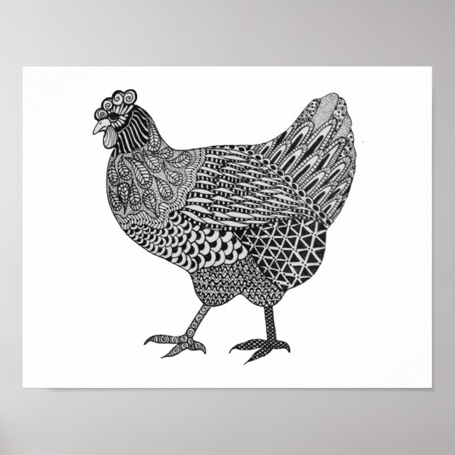 hen doodle poster (Front)