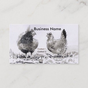 Hen Drawing Business Card