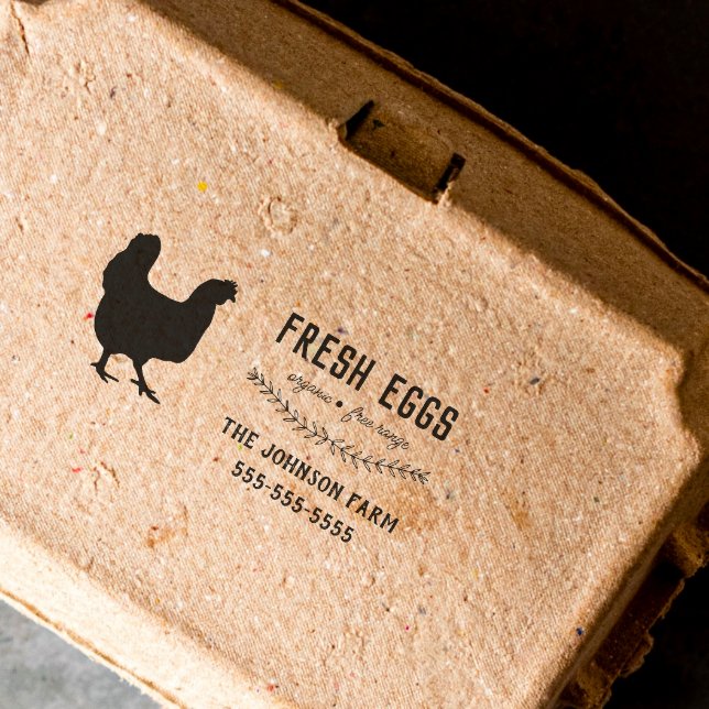 Hen Family Farm Fresh Eggs Rubber Stamp (Creator Uploaded)