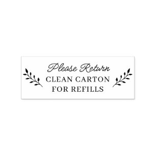 Hen Family Farm Return Carton Rubber Stamp