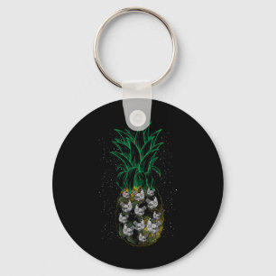 Hen Farm Animal Lover Farmer Gift Chicken Pineappl Key Ring