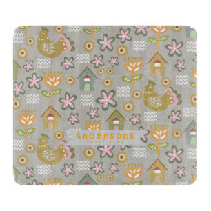 Hen House Country Scandinavian Grey Cutting Board