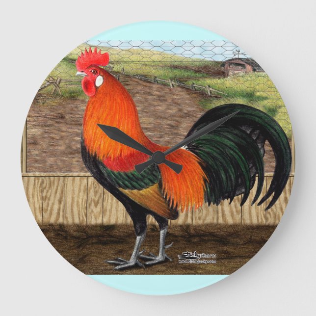 Hen House Hero Large Clock (Front)