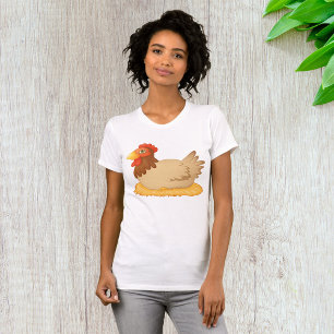Hen Laying On A Nest Womens T-Shirt