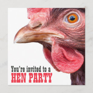 Hen Night Ladies Bachelorette Party Big Chicken Invitation