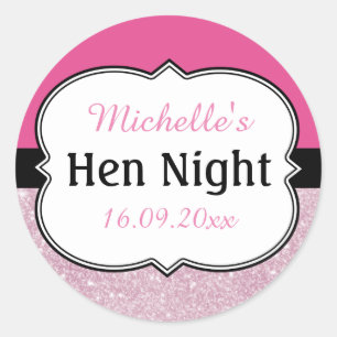 Hen Night Personalised Classic Round Sticker
