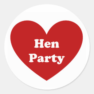 Hen Party Classic Round Sticker