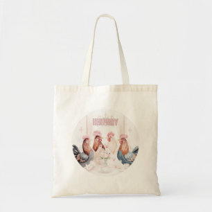 Hen Party Design Girly Pink Hens Bachelorette Tote Bag