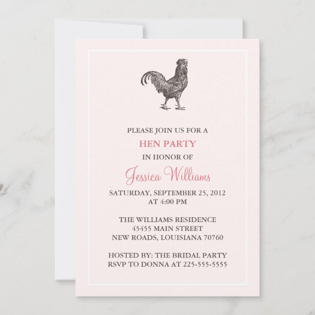 Hen Party Invitation (Front)