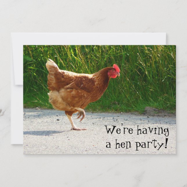 Hen Party! Invite for bachelorette celebration (Front)