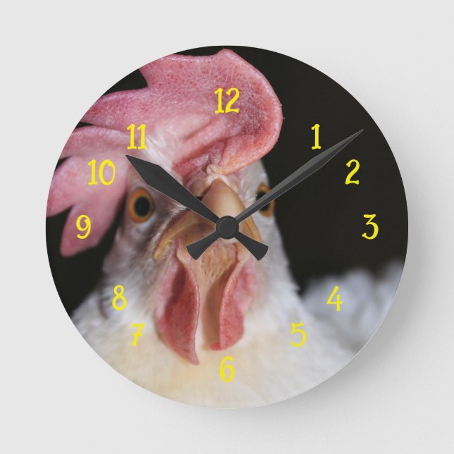 Hen Round Clock (Front)