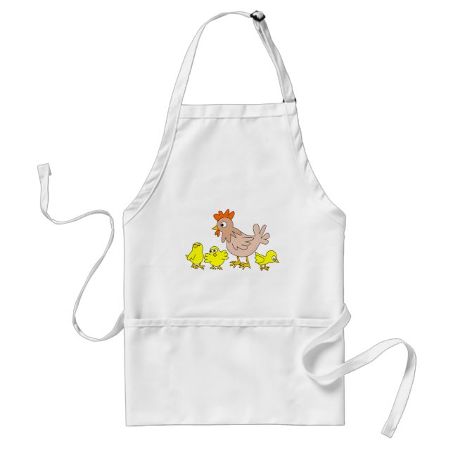 Hen with chicks standard apron (Front)