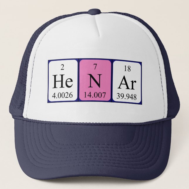 Henar periodic table name hat (Front)