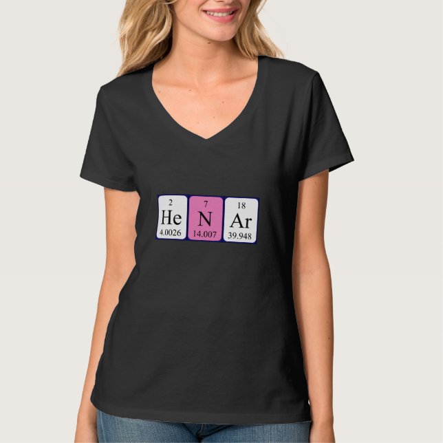 Henar periodic table name shirt (Front)