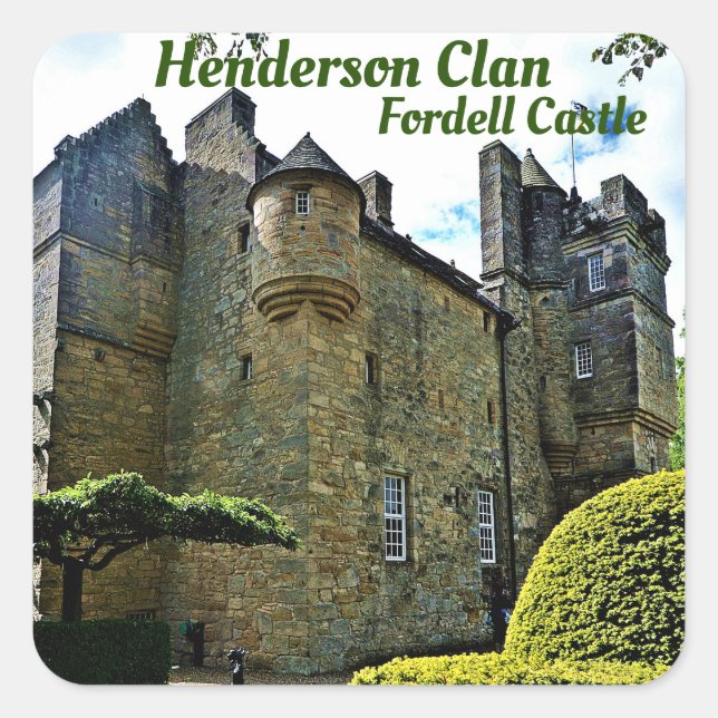 Henderson Clan Scottish Fordell Castle Sticker (Front)