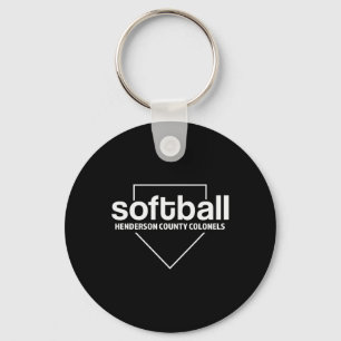 Henderson County Colonels Softll Home Plate Key Ring