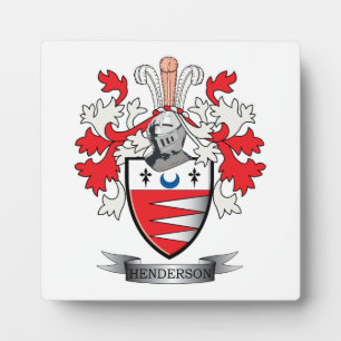 Henderson Family Crest Coat of Arms Plaque