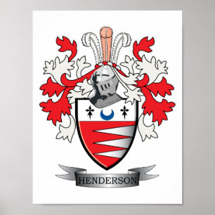 Henderson Family Crest Coat of Arms Poster