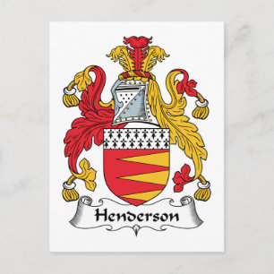 Henderson Family Crest Postcard