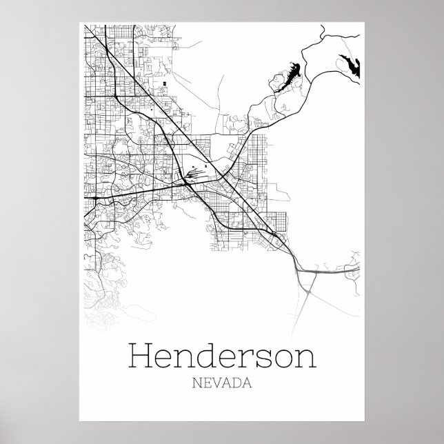 Henderson Map - Nevada - City Map Poster (Front)