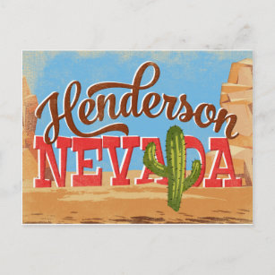 Henderson Nevada Cartoon Desert Vintage Travel Postcard