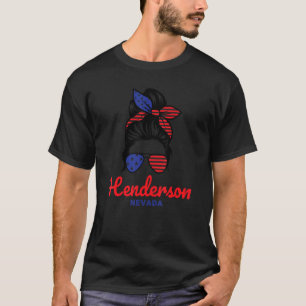 Henderson Nevada Retro Messy Bun T-Shirt