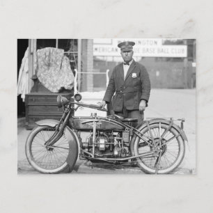Henderson Police Motorcycle, 1922 Postcard