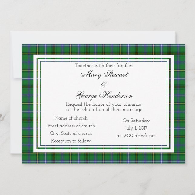 Henderson Scottish Wedding Invitation (Front)