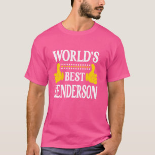 Henderson Surname Family Last Name World's Best He T-Shirt