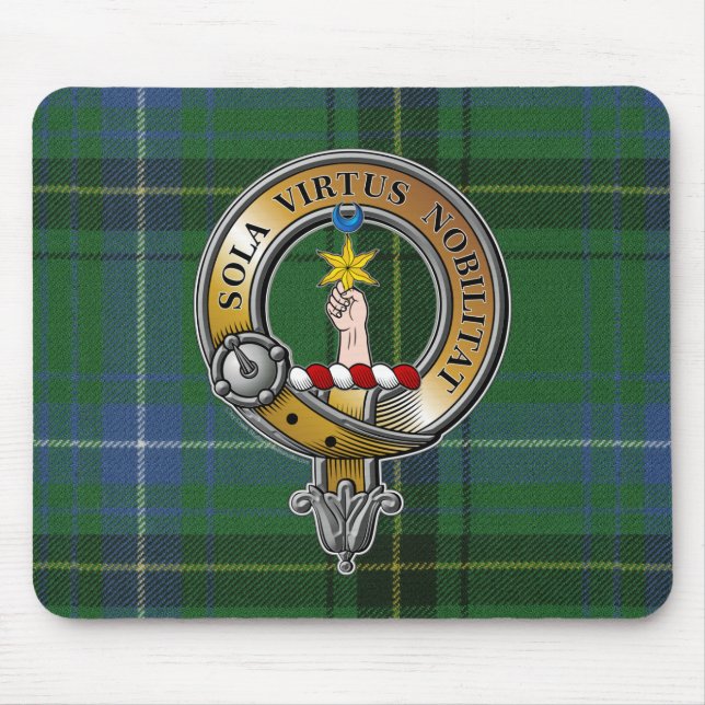 Henderson Tartan & Badge Mouse Mat (Front)