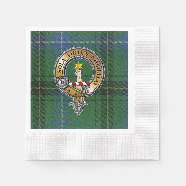 Henderson Tartan & Badge Napkin (Front)