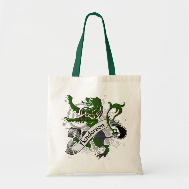 Henderson Tartan Lion Tote Bag (Front)