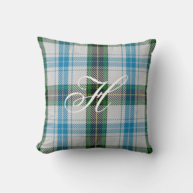 Henderson Tartan Monogram Pillow (Front)