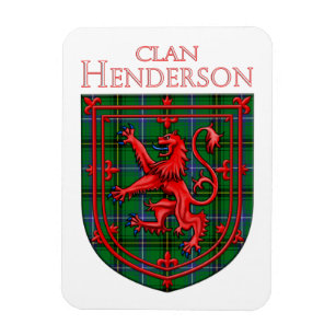 Henderson Tartan Scottish Plaid Lion Rampant Magnet