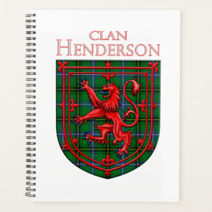 Henderson Tartan Scottish Plaid Lion Rampant Planner