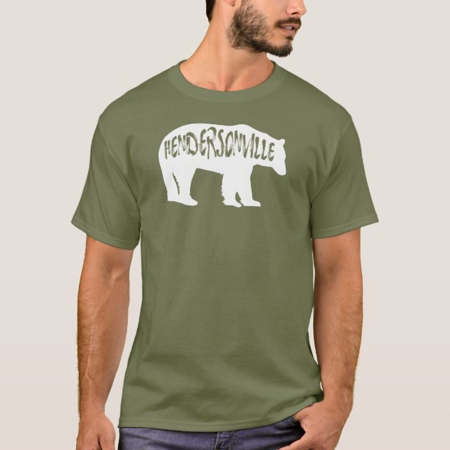 Hendersonville North Carolina Bear T-Shirt (Front)