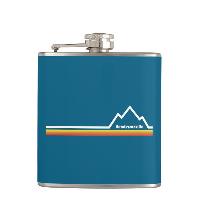 Hendersonville North Carolina Hip Flask (Front)