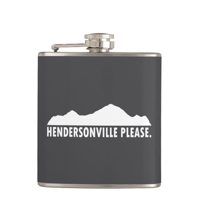 Hendersonville North Carolina Please Hip Flask (Front)