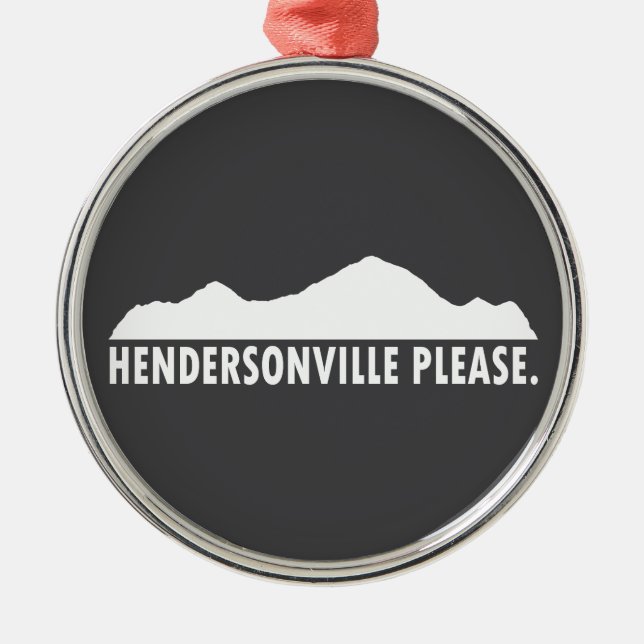 Hendersonville North Carolina Please Metal Tree Decoration (Front)