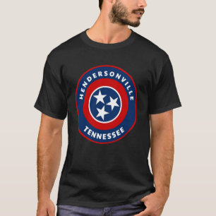 Hendersonville Tennessee TN Flag Badge Roundlet So T-Shirt