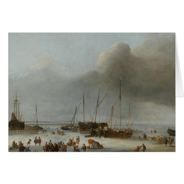 Hendrick Dubbels - Ice-Skating on the Eastern Dock (Front Horizontal)