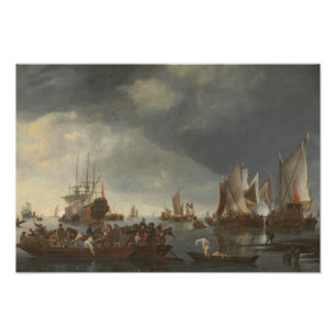 Hendrick Dubbels - Port with Sailing Ships Photo Print