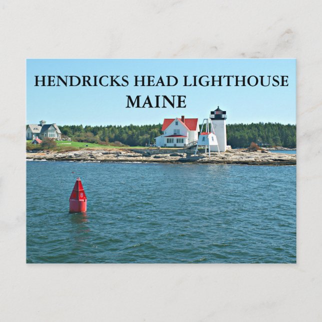 Hendricks Head Lighthouse, Maine Postcard (Front)