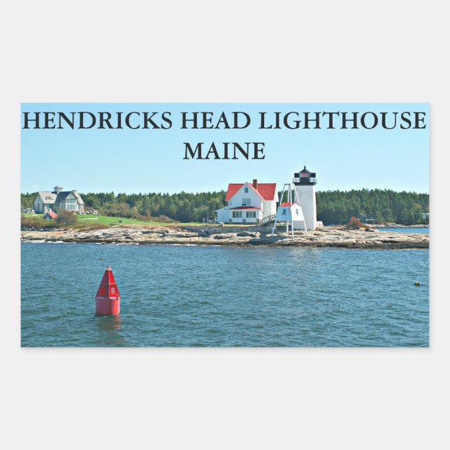 Hendricks Head Lighthouse, Maine Stickers (Front)
